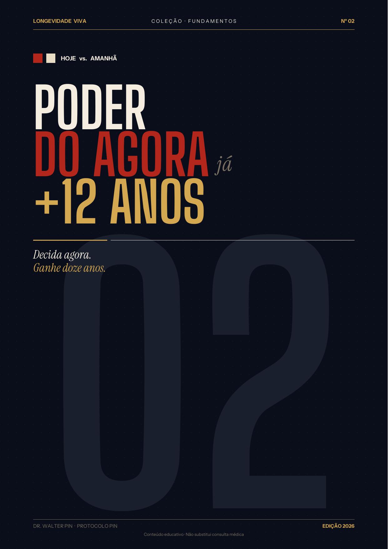 Pré-visualização da capa — Poder do Agora: decisões que rendem 12 anos a mais